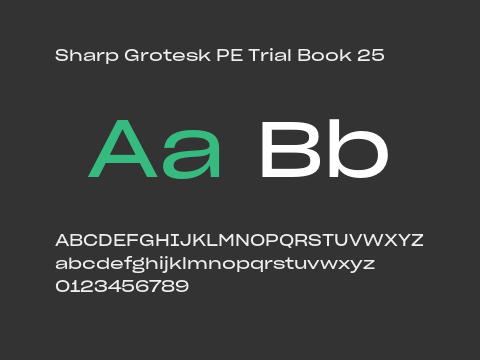 Sharp Grotesk PE Trial Book 25