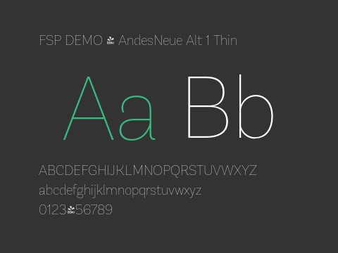 FSP DEMO - AndesNeue Alt 1 Thin