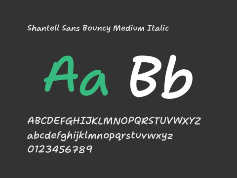 Shantell Sans Bouncy Medium Italic