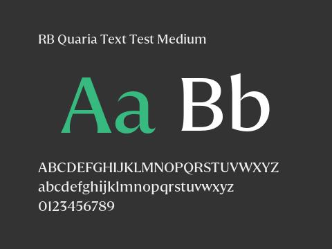 RB Quaria Text Test Medium