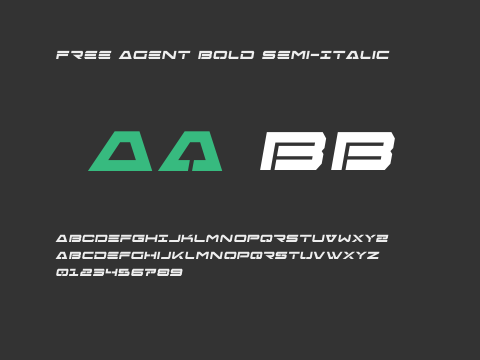 Free Agent Bold Semi-Italic