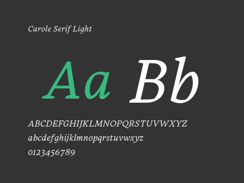 Carole Serif Light