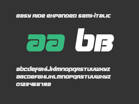 Easy Ride Expanded Semi-Italic