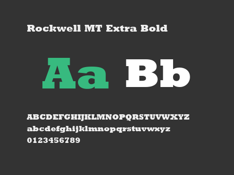 Rockwell MT Extra Bold