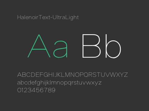 HalenoirText-UltraLight