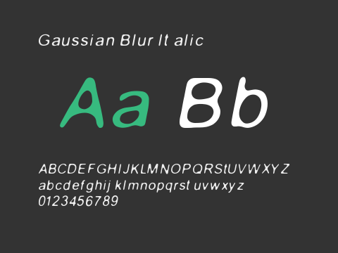 Gaussian Blur Italic