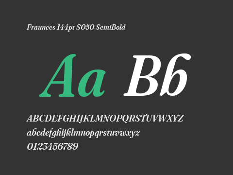 Fraunces 144pt S050 SemiBold