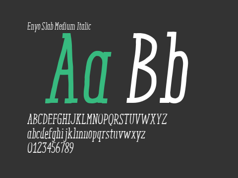 Enyo Slab Medium Italic