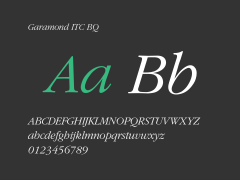 Garamond ITC BQ