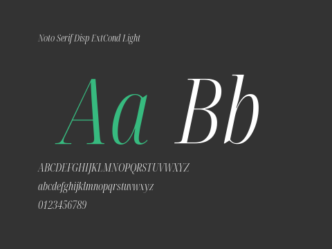 Noto Serif Disp ExtCond Light