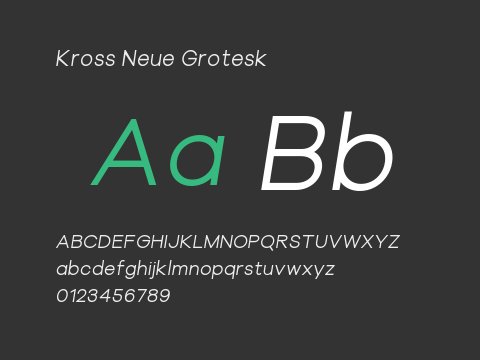 Kross Neue Grotesk