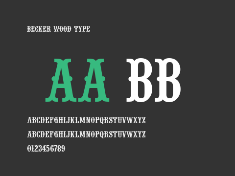 Becker Wood Type