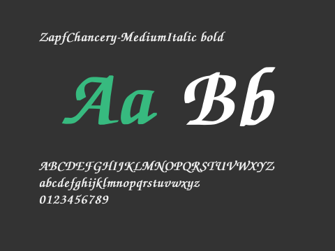 ZapfChancery-MediumItalic bold