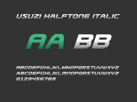 Usuzi Halftone Italic