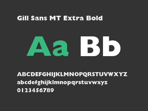 Gill Sans MT Extra Bold