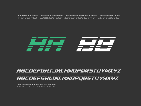 Viking Squad Gradient Italic