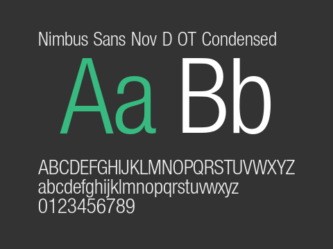 Nimbus Sans Nov D OT Condensed