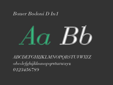 Bauer Bodoni D In1