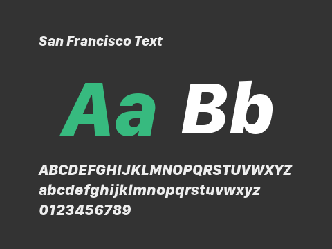 San Francisco Text