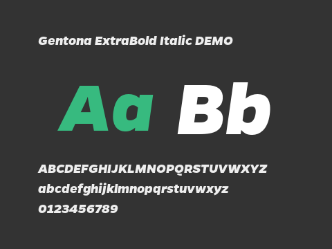 Gentona ExtraBold Italic DEMO