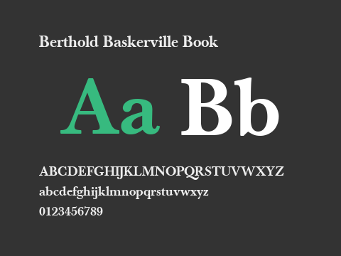 Berthold Baskerville Book