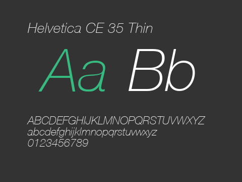 Helvetica CE 35 Thin