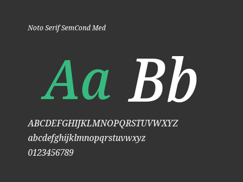 Noto Serif SemCond Med