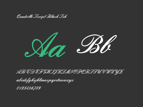 Quadrille Script Black Ssk