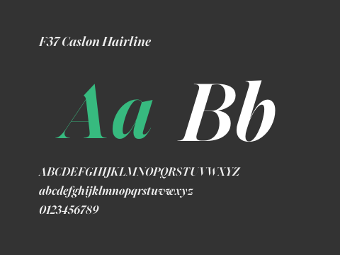 F37 Caslon Hairline