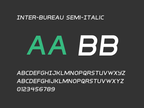 Inter-Bureau Semi-Italic