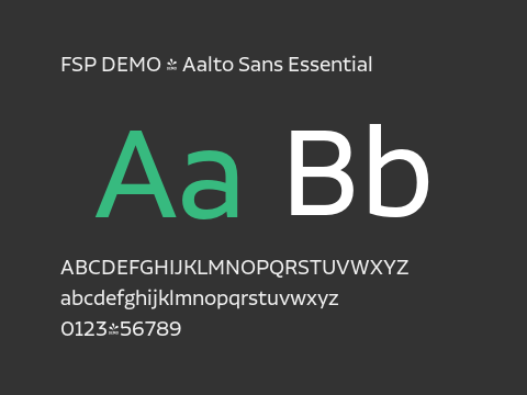 FSP DEMO - Aalto Sans Essential