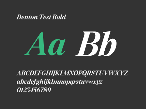 Denton Test Bold