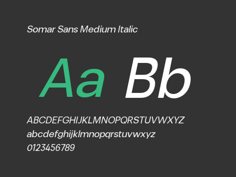 Somar Sans Medium Italic