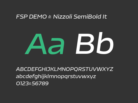 FSP DEMO - Nizzoli SemiBold It