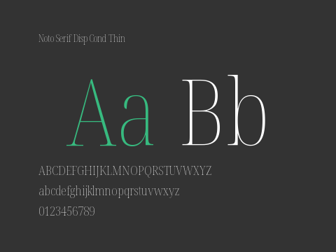 Noto Serif Disp Cond Thin