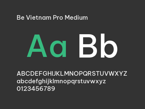 Be Vietnam Pro Medium