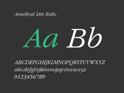 Amethyst Lite Italic