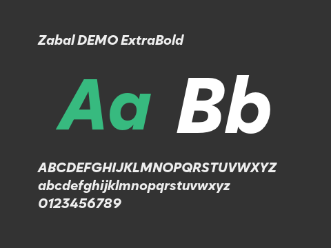 Zabal DEMO ExtraBold