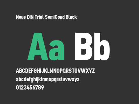 Neue DIN Trial SemiCond Black