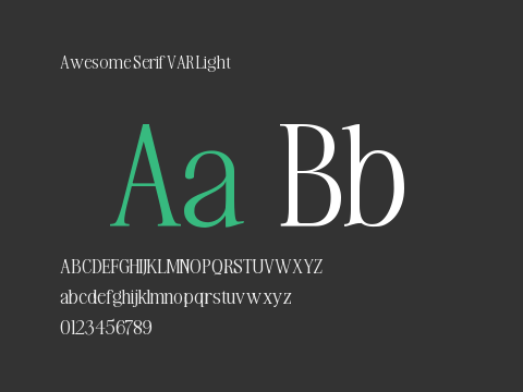 Awesome Serif VAR Light