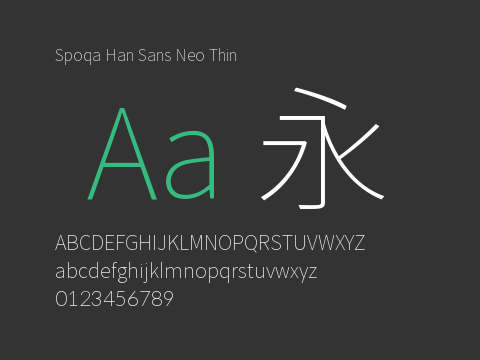 Spoqa Han Sans Neo Thin