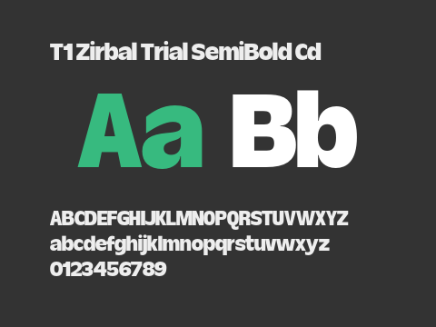 T1 Zirbal Trial SemiBold Cd