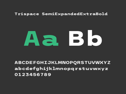 Trispace SemiExpandedExtraBold