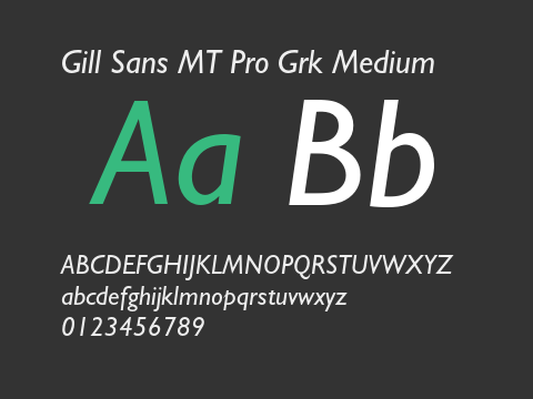 Gill Sans MT Pro Grk Medium