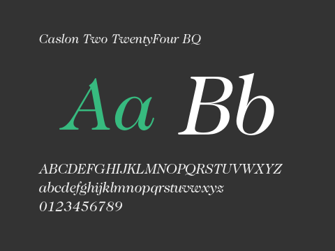 Caslon Two TwentyFour BQ