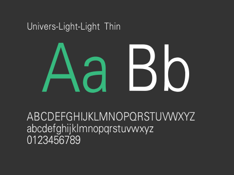 Univers-Light-Light Thin