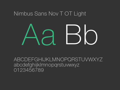 Nimbus Sans Nov T OT Light