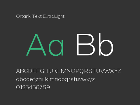 Ortank Text ExtraLight