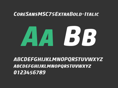 CoreSansMSC75ExtraBold-Italic