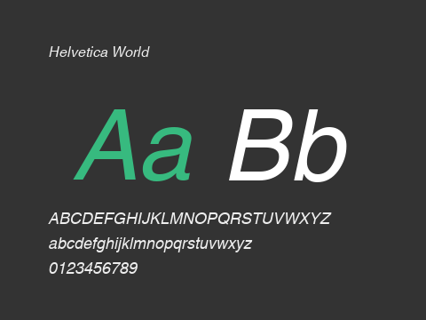 Helvetica World